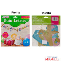 Art.6538 Guía Feliz Cumpleaños 20cm 3m 1pz