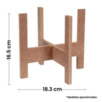 Art.6590 Base Para Maceta Grande 16.5x18.3x18.3cm (Aprox 14 cm Diam) 2pz