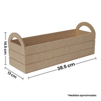 Art.7448 Base Rectangular Con Asa 14.5x38.5x13cm 1pz