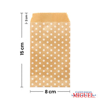 Art.7634 Bolsa De Papel Con Puntos 15x8cm 30pz
