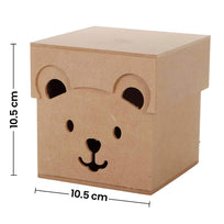 Art.7684 Caja Animalito Madera 10.5X10.5X10.5cm 1pz