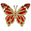 Fantasías Miguel Art.7700 Mariposa De PVC 25x30cm 1pz Oro/Rojo