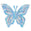 Fantasías Miguel Art.7700 Mariposa De PVC 25x30cm 1pz Azul/Blanco