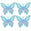 Fantasías Miguel Art.7838 Mariposa De PVC 9x10cm 4pz Azul/Blanco