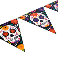 Art.8322 Banderín Calaveras   x12 21x18cm    (Aprox 3m) 1pz