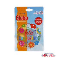 Art.8440 Globo Impreso Feliz Cumpleaños 46cm 1pz