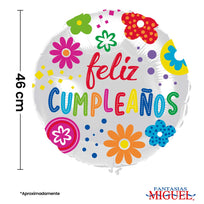 Art.8440 Globo Impreso Feliz Cumpleaños 46cm 1pz
