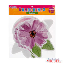 Art.8489 Banderín Flores x12 16cm 3m 1pz