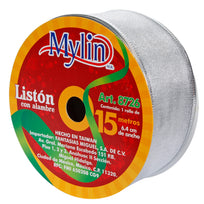 Art.8726 Listón Metalizado Fino 6.4cm 15m 1pz