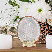 Art.8850 Medalla Virgen De Madera Con Repujado 10x7x4.5cm 1pz