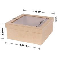 Art.889 Caja Cuadrada Con Ventana 8.5x19.5cm 1pz