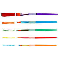 Art.8892 Juego Pinceles Agarradera Plástico Surtido 5pz
