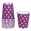 Fantasías Miguel Art.8984 Vaso Color Con Puntos 9x7cm    (Aprox) 10pz Morado
