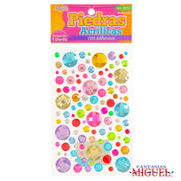 Art.9213 Piedra Acrílica Con Adhesivo Varios (aprox 115pz) 1 Planilla