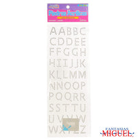 Art.9218 Piedras Acrílicas Con Adhesivos Letras (aprox 50pz) 1 Planilla