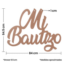 Art.932 Letrero Mega Mi Bautizo 68x84cm 1pz