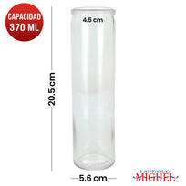 Art.9580 Frasco Cristal 370ml 19.9x5.6cm 1pz