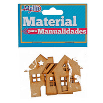 Art.9733 Figura Navidad MDF 5x5cm 3pz