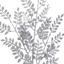 Art.9847 Vara Follaje Con Cerezas Diamantadas 89cm 1pz