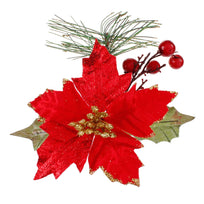 Art.9859 Pick Nochebuena Terciopelo 16cm 1pz