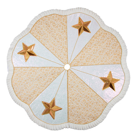 Pie De Árbol Oro/Blanco