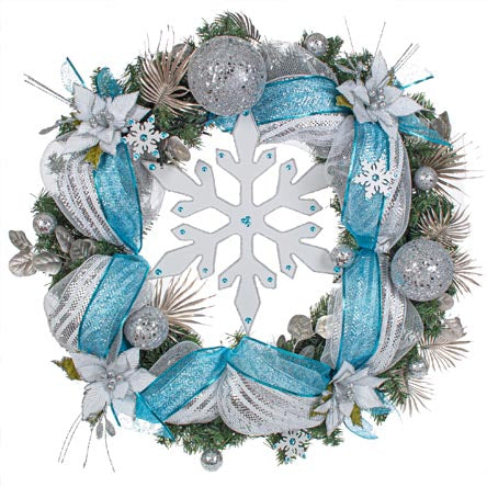 Corona Para Puerta Plata/Azul