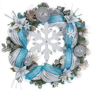 Corona Para Puerta Plata/Azul