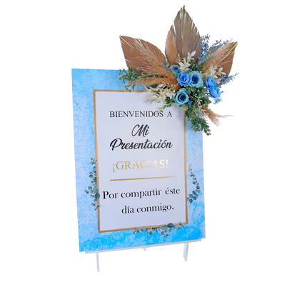 Fantasías Miguel Clave:CV28 Letrero Bienvenidos Mi Presentación