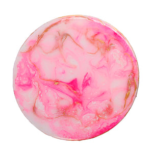 Porta Vaso Rosa Con Resina