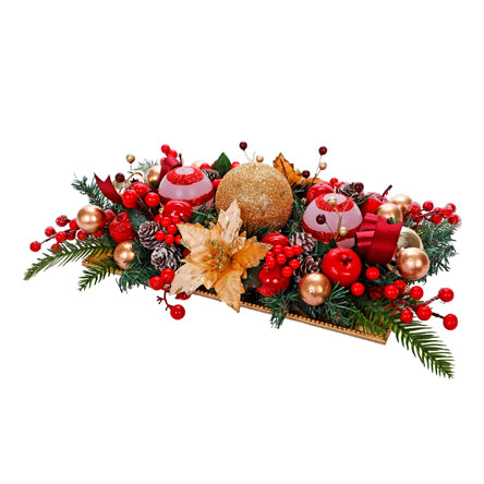 Centro De Mesa Navideño Con Velas