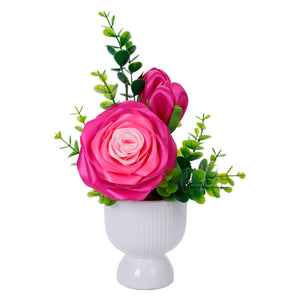 Adorno Maceta Con Flor Eterna