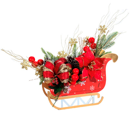 Trineo Navideño Con Arreglo