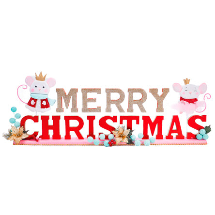 Letrero Merry Christmas Ratoncitos