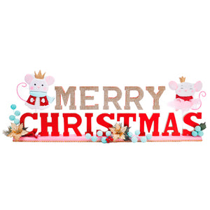 Letrero Merry Christmas Ratoncitos