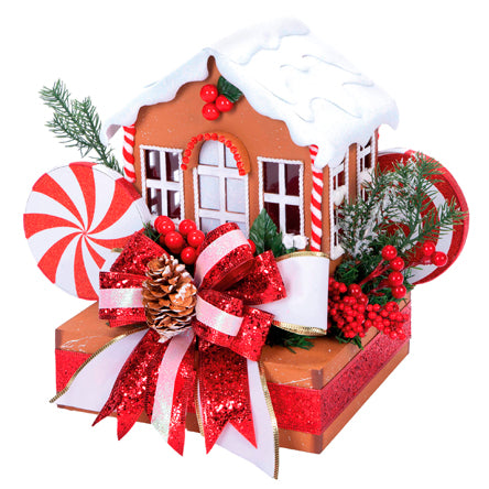 Centro De Mesa Navideño Casita