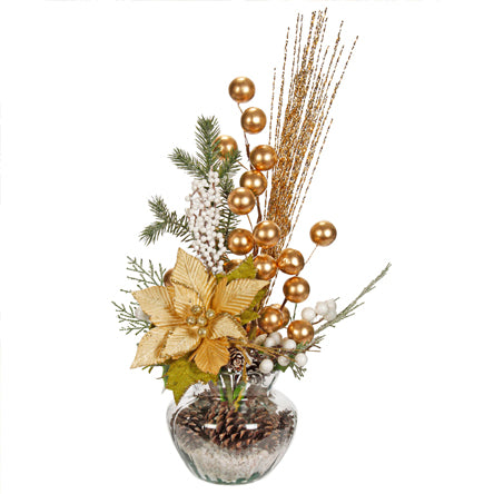 Centro De Mesa Navideño Oro