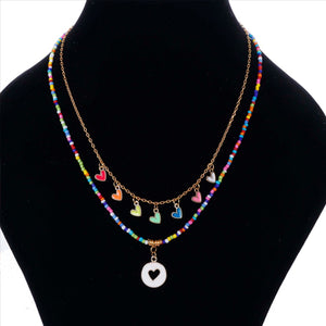 Collar Con Dijes Corazón