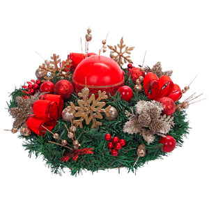 Centro De Mesa Redondo Navideño