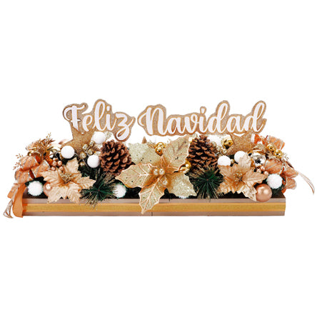 Arreglo Navideño Feliz Navidad Champagne