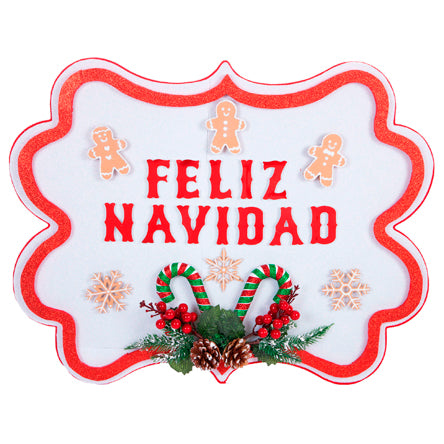 Letrero Feliz Navidad Jengibre