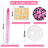 Art.10006 Kit Decorativo Globo Es Niña 1pz
