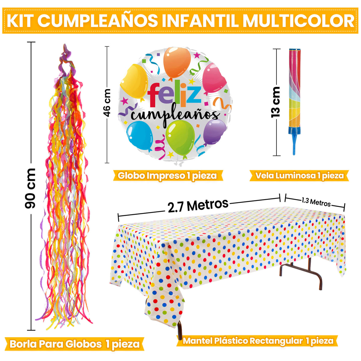 Globo Impreso Feliz Cumpleaños 46cm  Fantasias Miguel – Fantasías Miguel