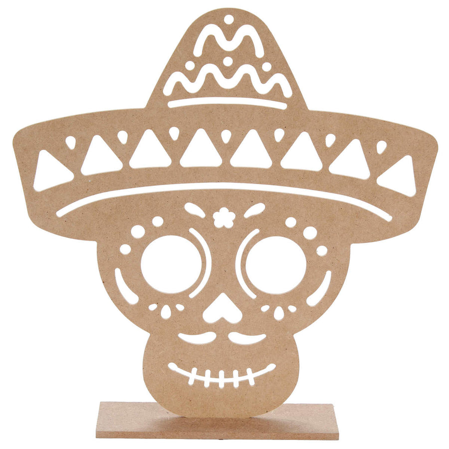 Art.10701 Calavera C/Sombrero 22x22cm