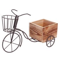 Art.1445 Triciclo Metal Con Canastilla Y Base Madera