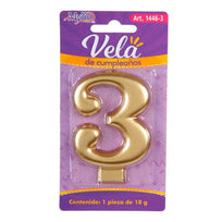 Art.1446 Vela Cumpleaños Número Oro