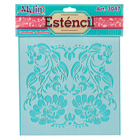 Art.3047 Plantilla Esténcil Flores