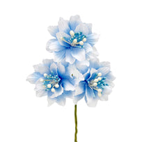 Art.3444 Flor De Papel Fina Con Pistilo x3 Flores