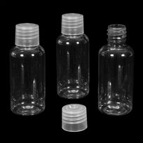 Art.4629 Botella Circular Plástico 40ml 8x3x3cm 3pz