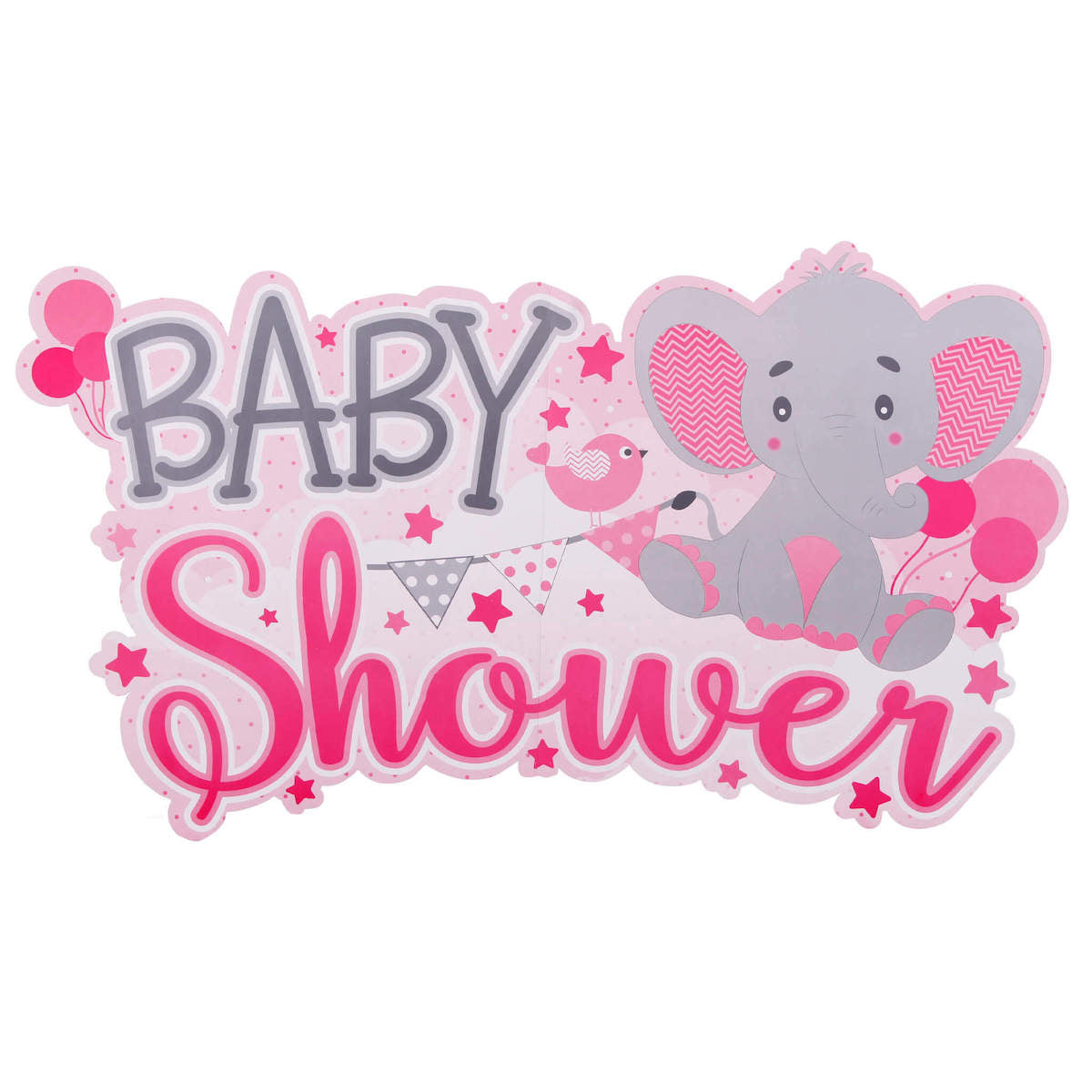 Letrero Baby Shower Elefante 40x68cm  Fantasias Miguel – Fantasías Miguel