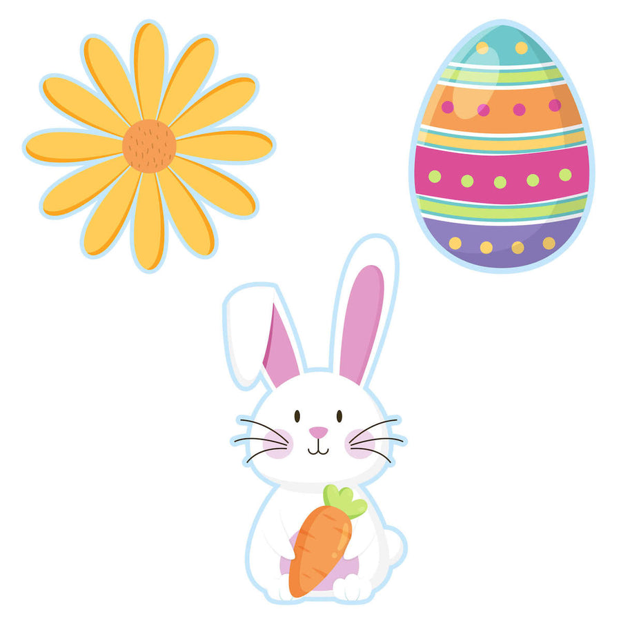 Art.6554 Kit Adorno Easter 22x30cm B/3p